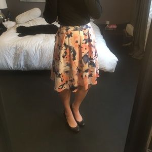 Charlotte Russe floral midi skirt